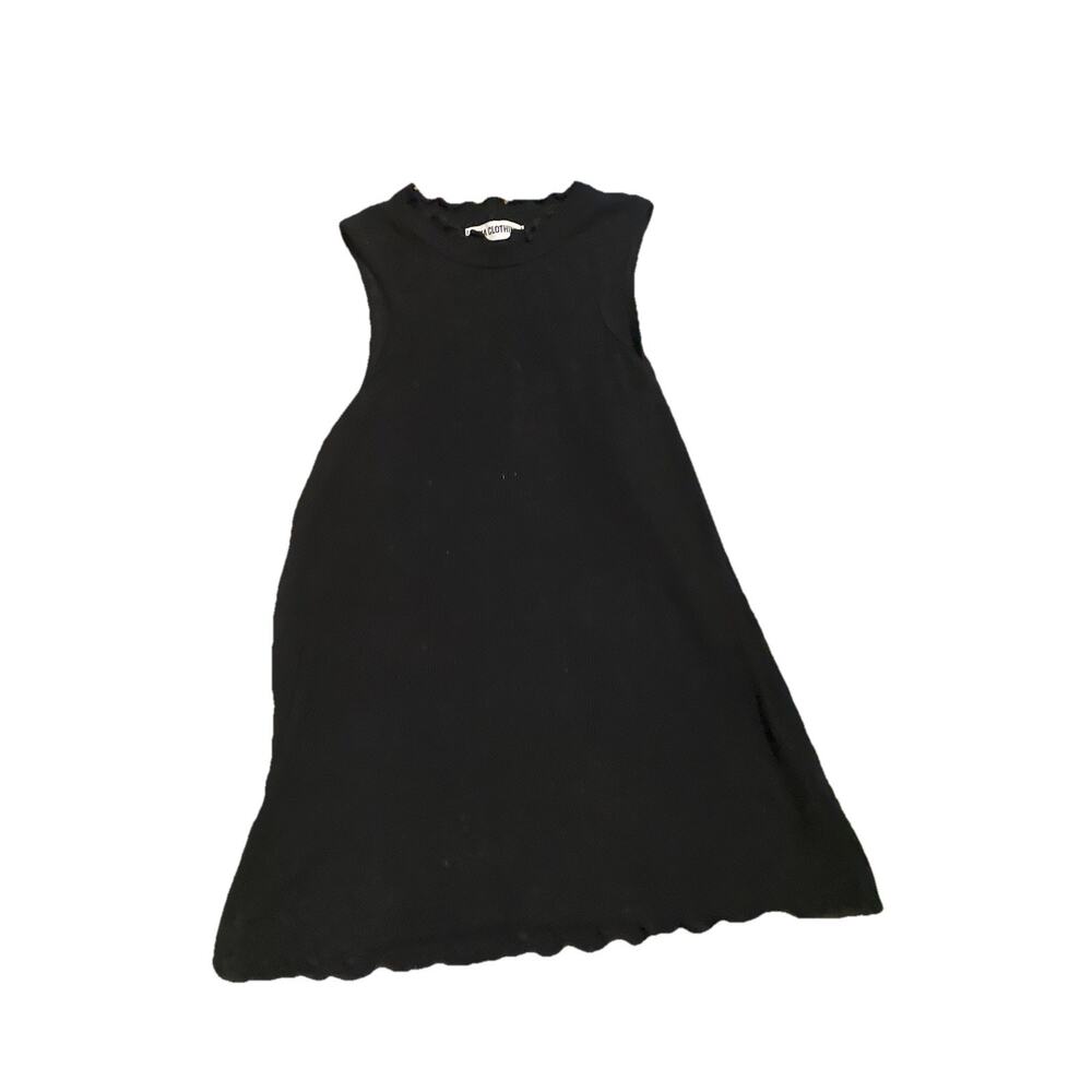 LNA BLACK RIBBED Lettuce‎ Trim TANK TOP Size Small